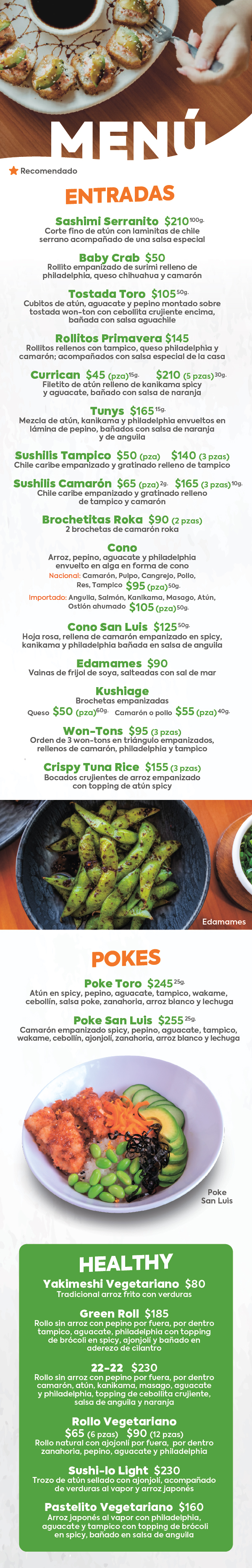 Menú SUSHILO