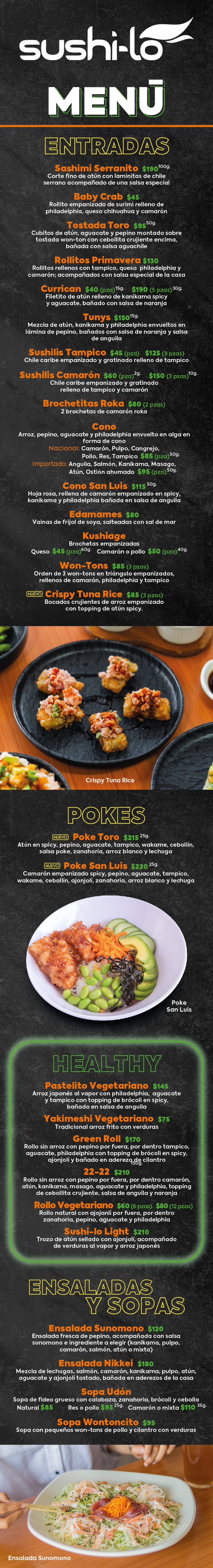 Menú Sushilo