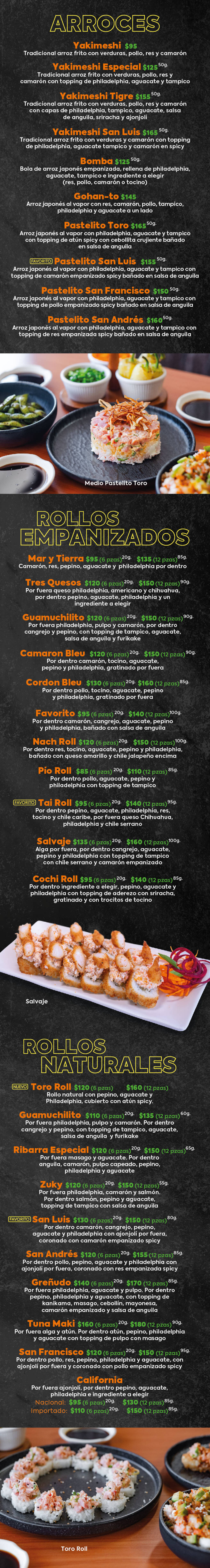 Menú Sushilo